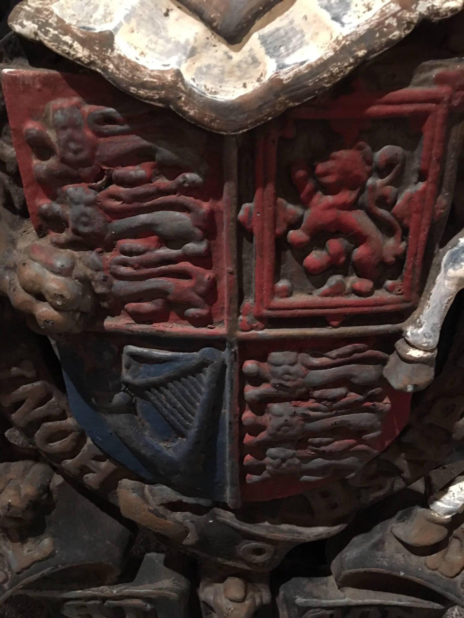 English Cast Iron Coat of Arms Shield, 19th Century 5
