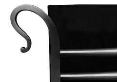 English Cast Iron Firebasket with Shepherd's Crook Finials