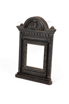 English Cast Iron Over Mantel Fireplace Mirror