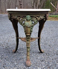 English Cast Iron Pub or Bistro Table Garden Table