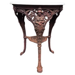 English Cast Iron Pub or Bistro Table Garden Table