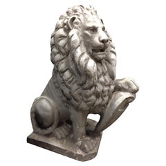 Vintage English Cast Stone Lion