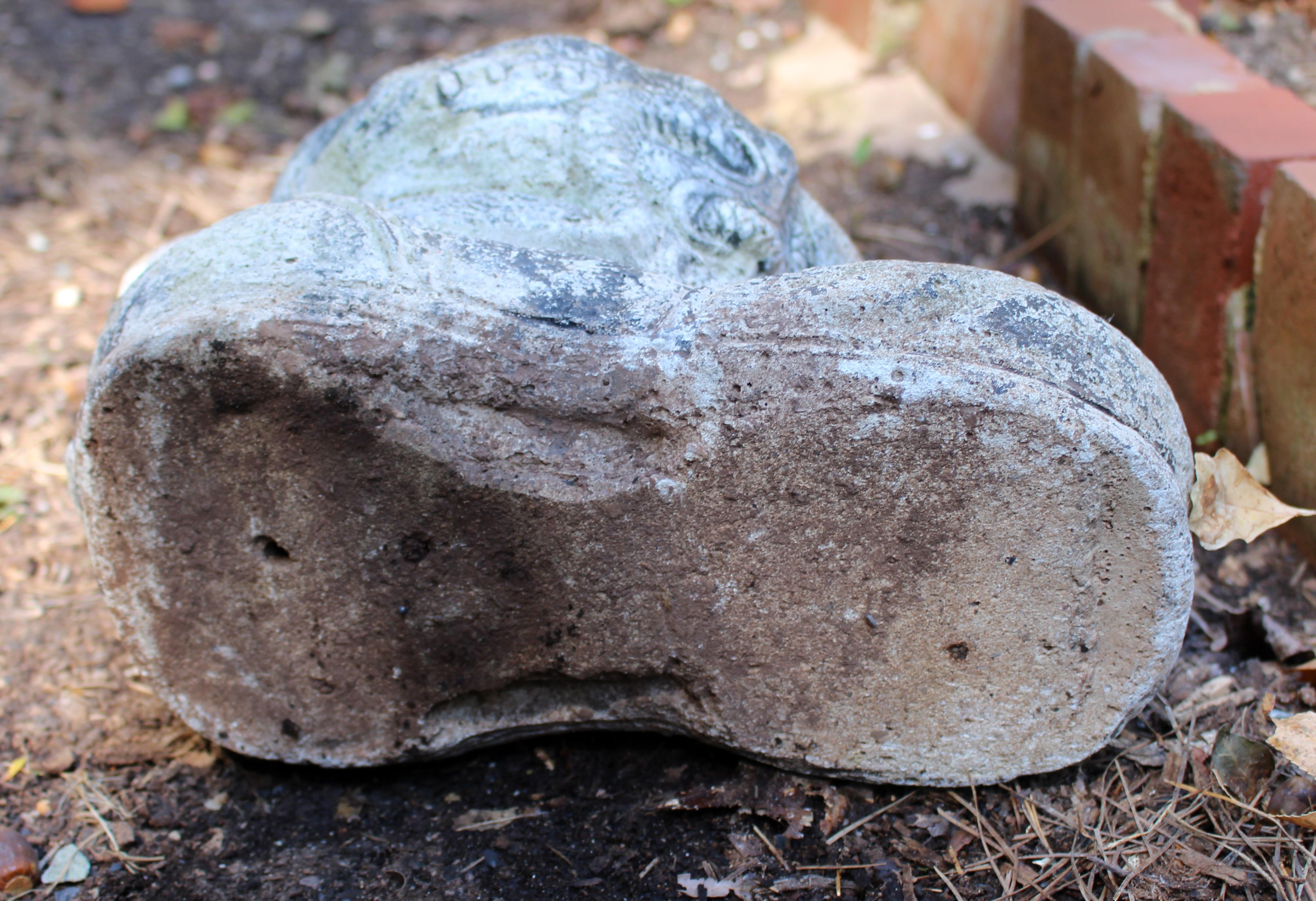 English Cast Stone Planter in the Form of a Giant's Shoe In Good Condition For Sale In Chapel Hill, NC