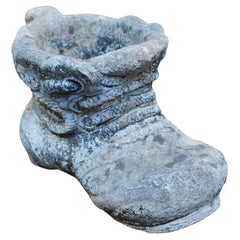 English Cast Stone Planter in the Form of a Giant's Shoe