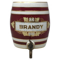 Used English Ceramic Brandy Barrel