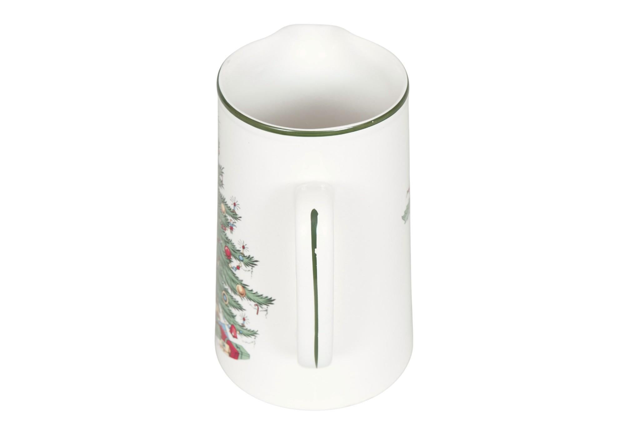 English Ceramic Original Christmas Tree Pitcher In Good Condition For Sale In Bradenton, FL