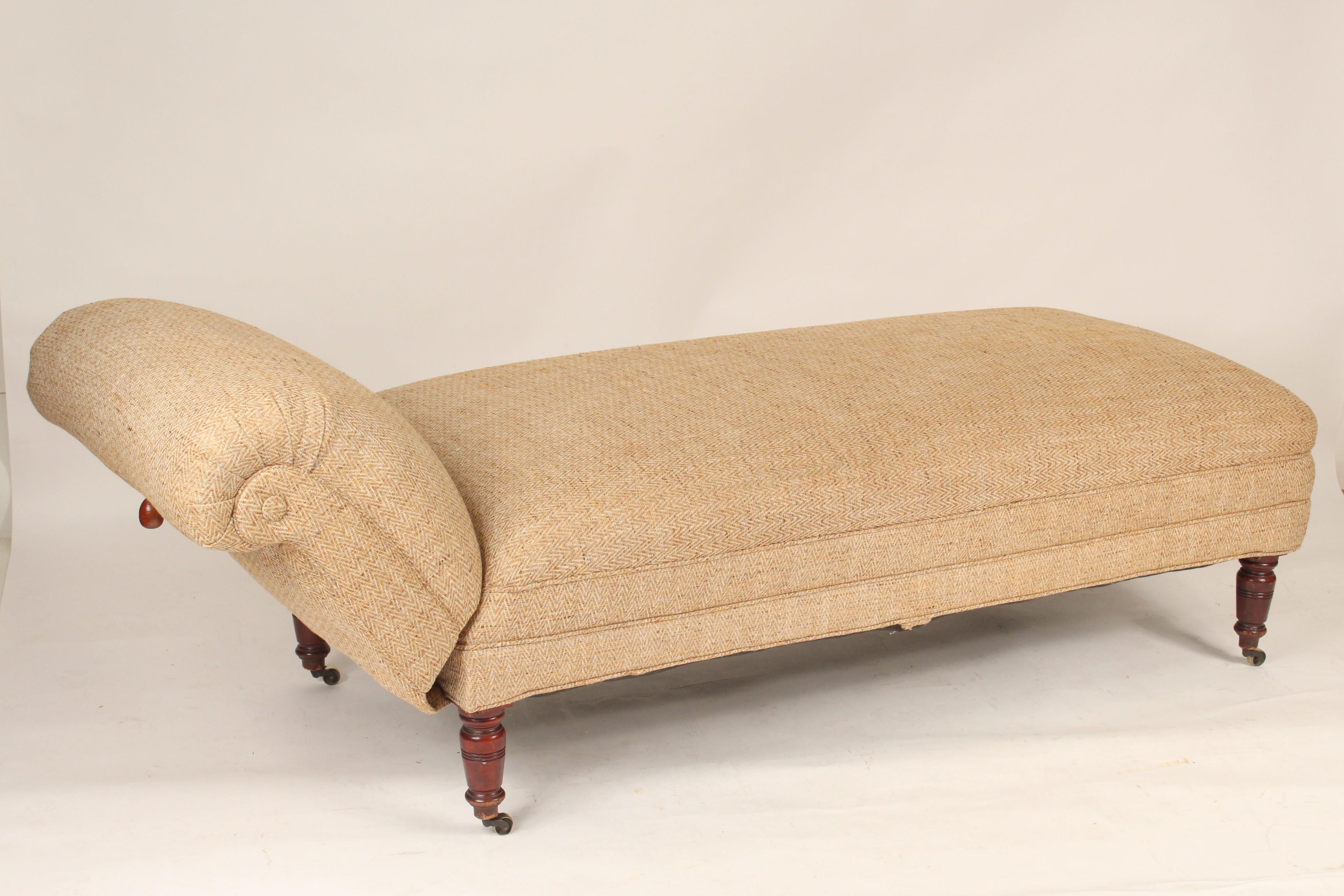 Victorian English Chaise Lounge with Adjustable Back