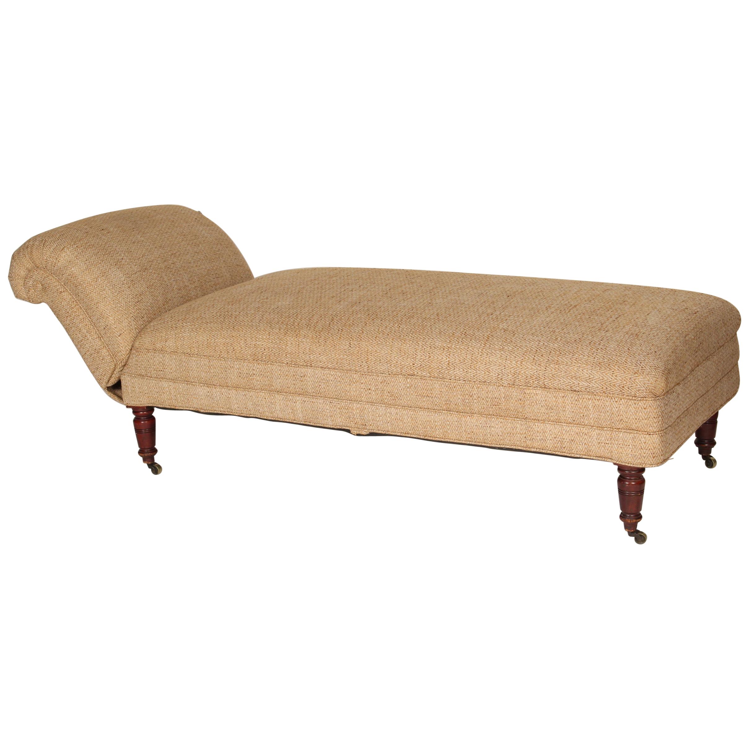 English Chaise Lounge with Adjustable Back
