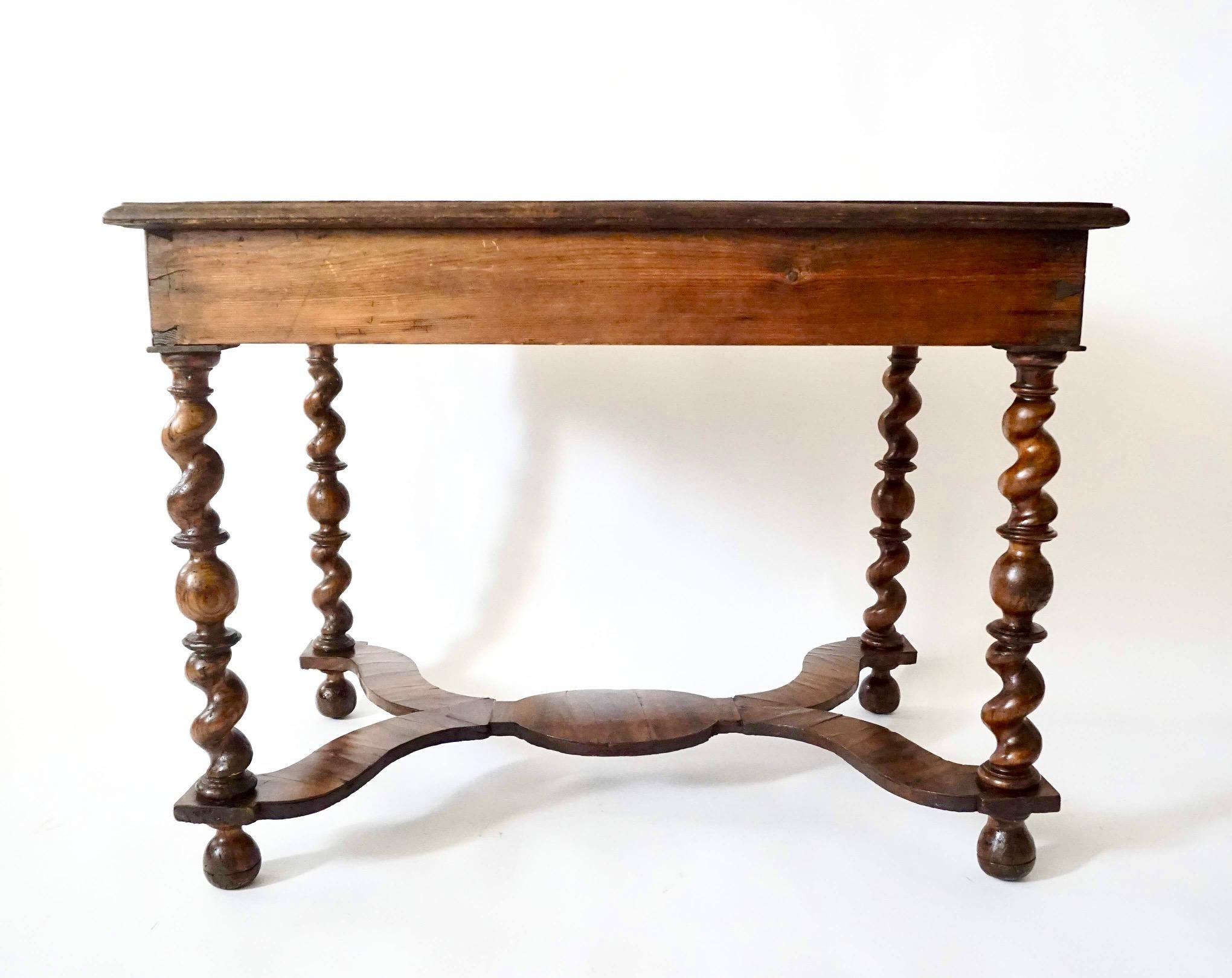 English Charles II Olivewood Oyster Veneer Side Table, circa 1680 For Sale 6