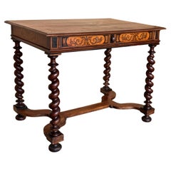 English Charles II Olivewood Oyster Veneer Side Table, circa 1780