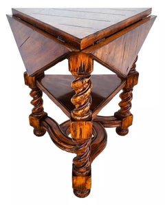 Mesa auxiliar abatible inglesa estilo Carlos II