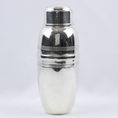 English Charles S. Green & Co. Art Deco Silver Plate Cocktail Martini Shaker