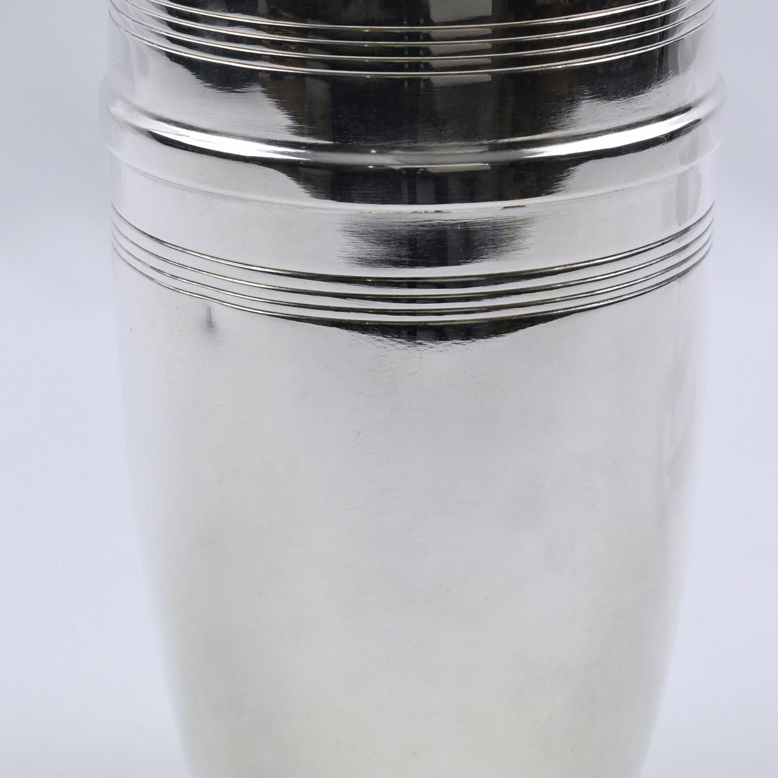 English Charles S. Green & Co. Art Deco Silver Plate Cocktail Martini Shaker 2