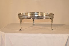 English Chased Silverplated Plateau, Circa 1940's