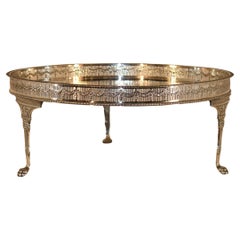 English Chased Silverplated Plateau, Circa 1940's