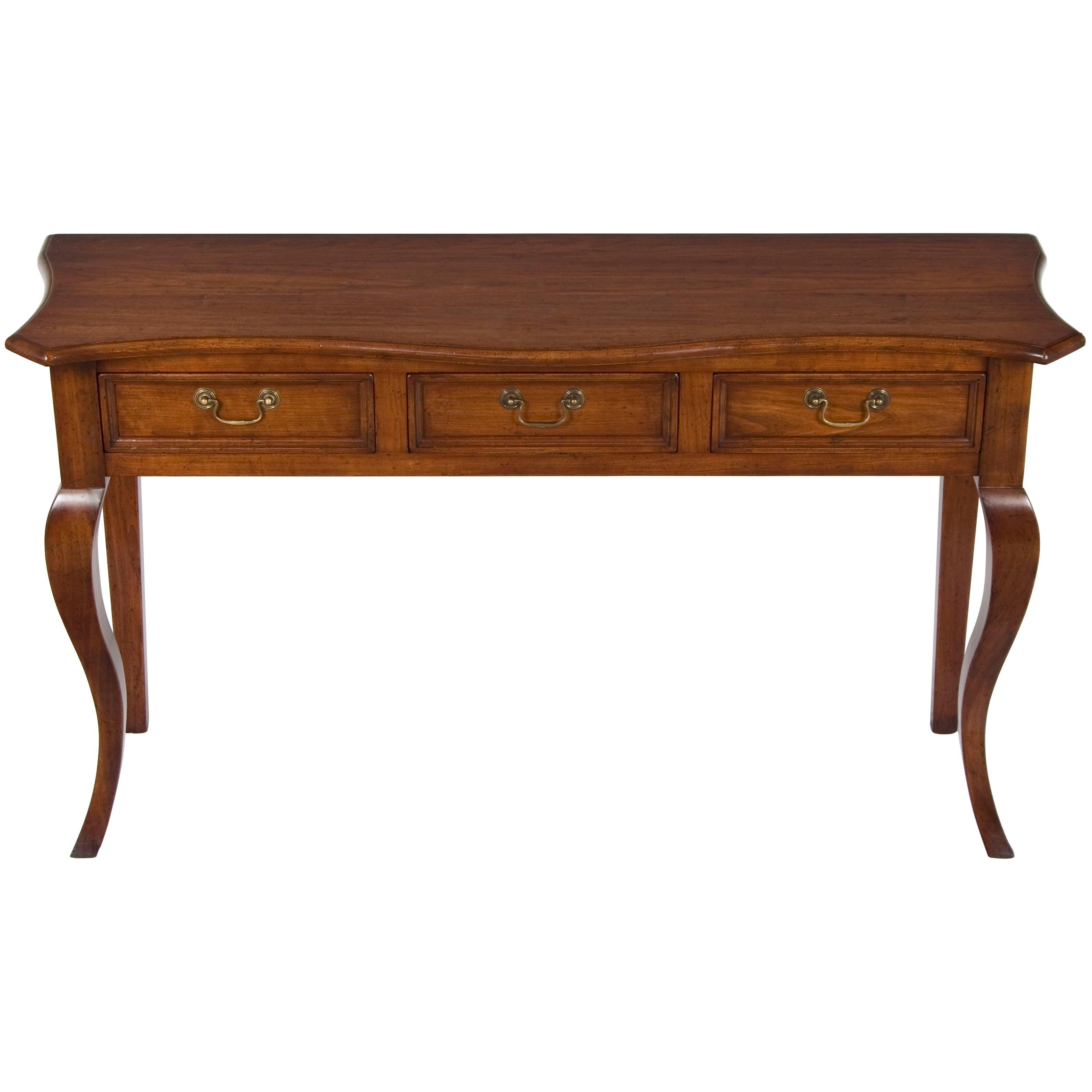 English Cherry French Leg Sideboard Sofa Table For Sale