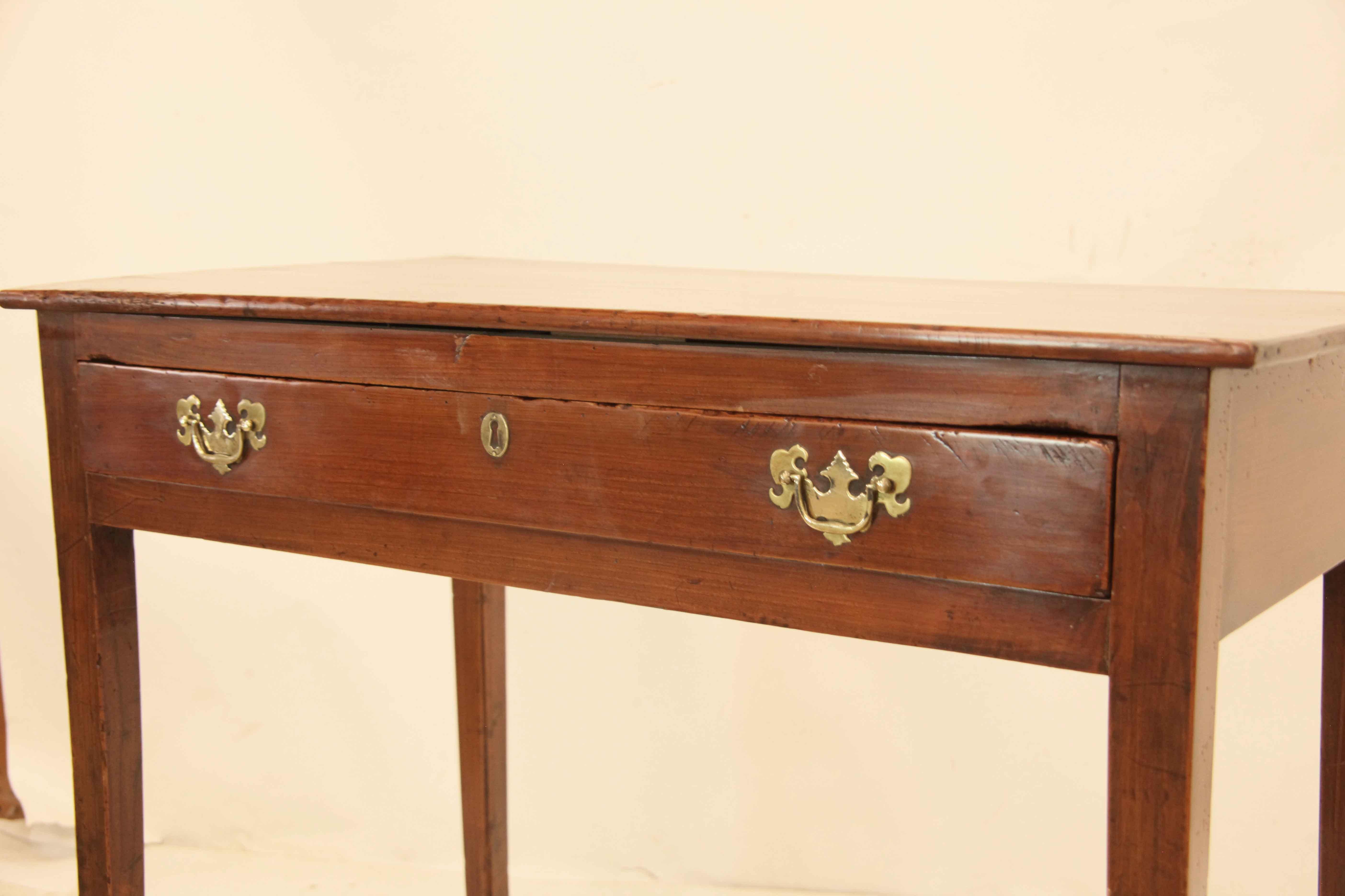 English Cherry One Drawer Side Table For Sale 1