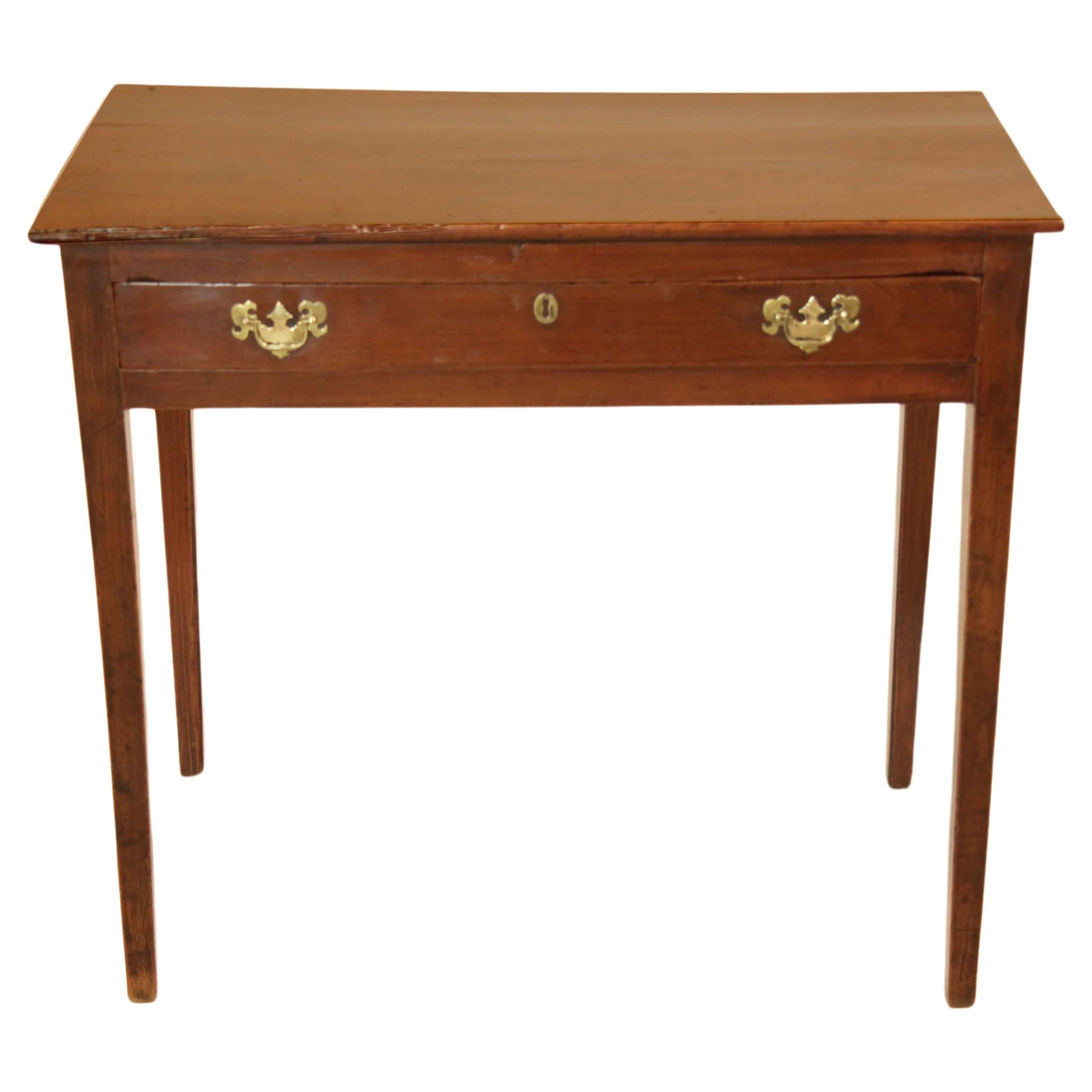 English Cherry One Drawer Side Table For Sale