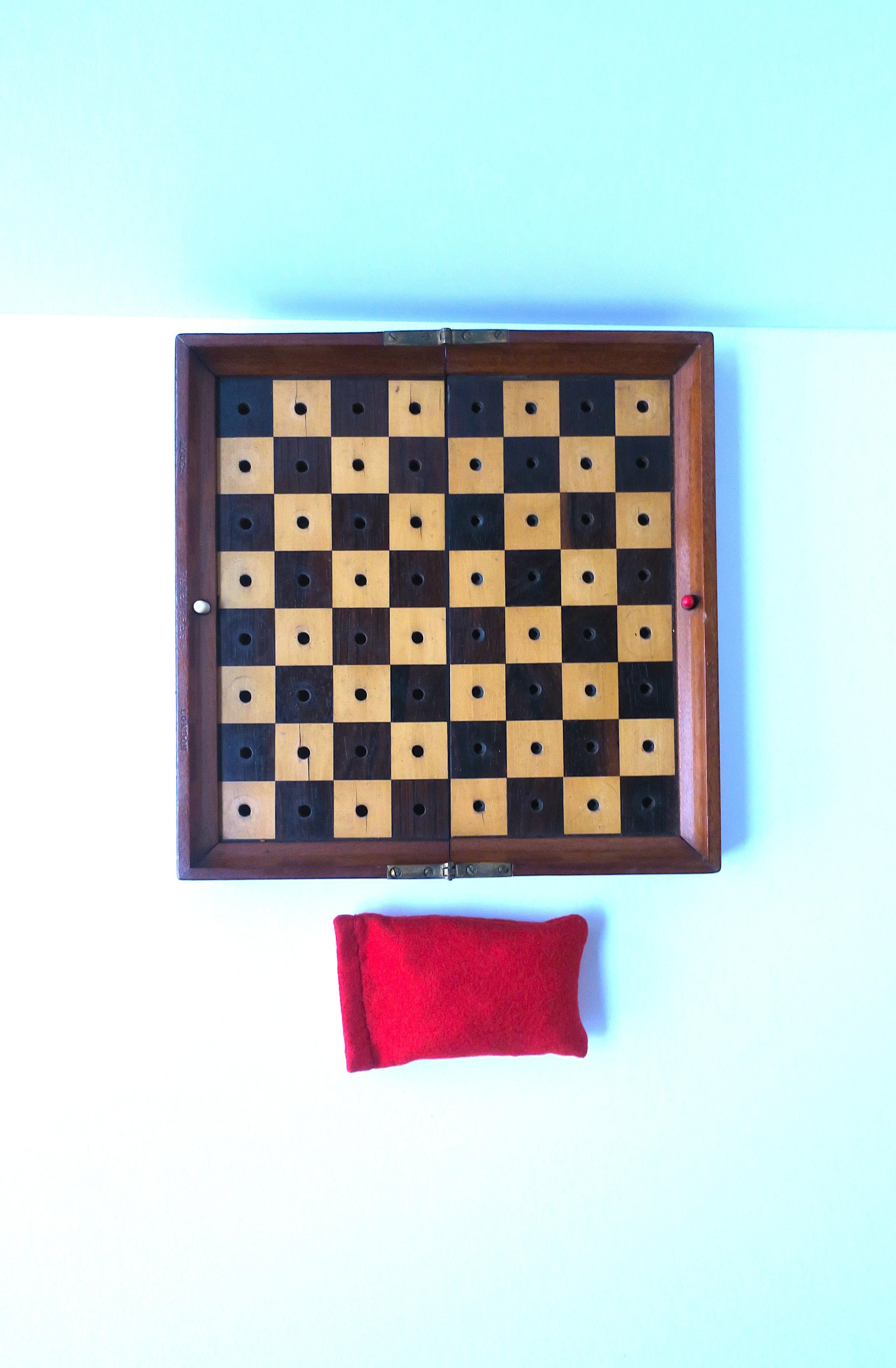 Campaign English Chess Game Set Portable, Circa Late 19th Century For Sale