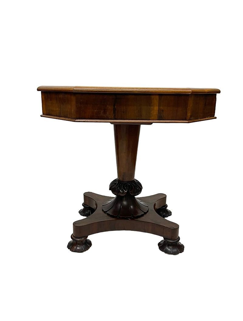19th Century English chess table with marble inlay, by Crook Richard and Son, c. 1840 For Sale