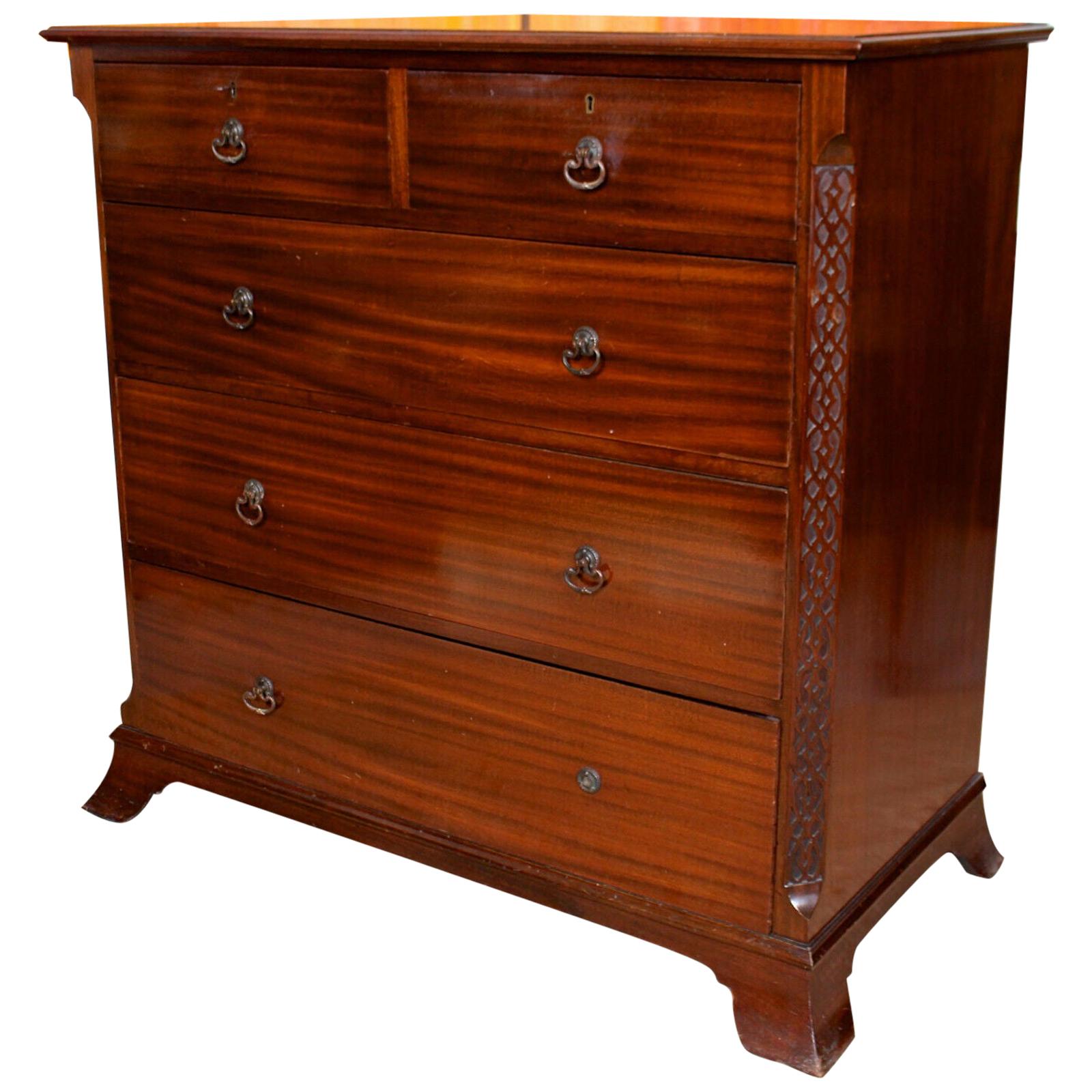 English Chest of Drawers Arts and Crafts Country Mahogany For Sale at 1stDibs