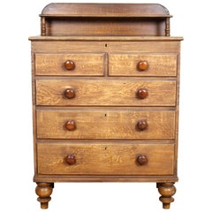 English Chest of Drawers Painted Simulated Oak Pine 19th Century Blanket Chest