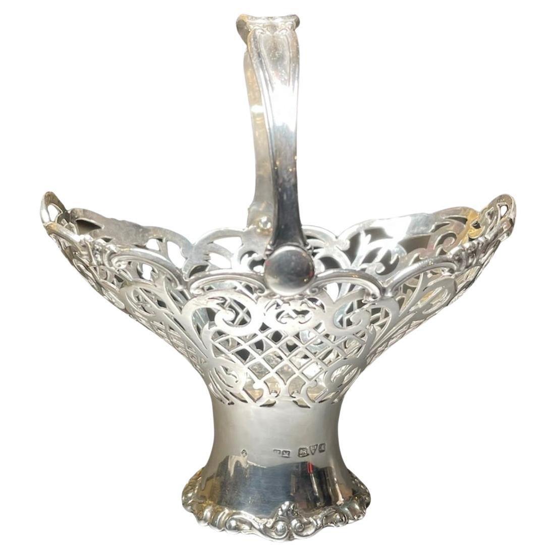 English Chester Sterling Silver Bon Bon /Nuts Basket