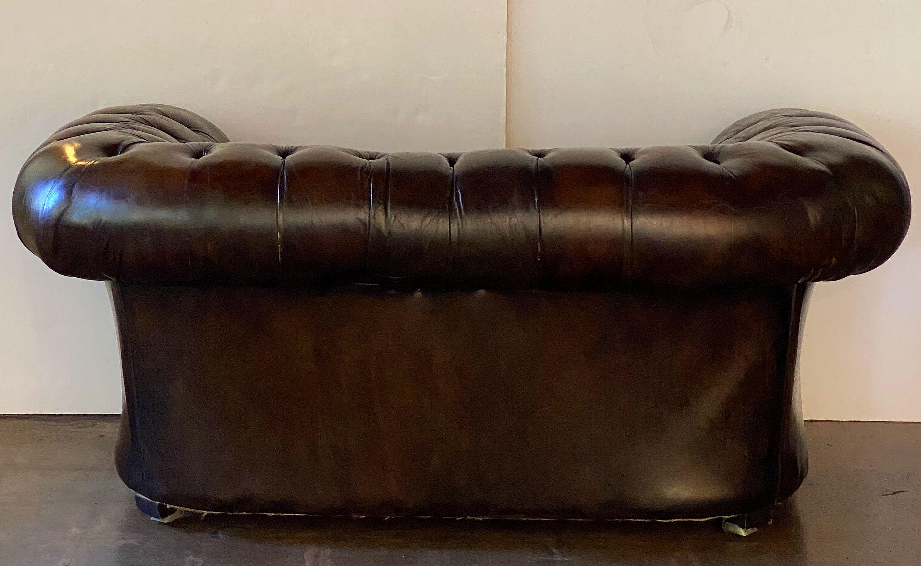 English Chesterfield Sofa of Tufted Leather 13