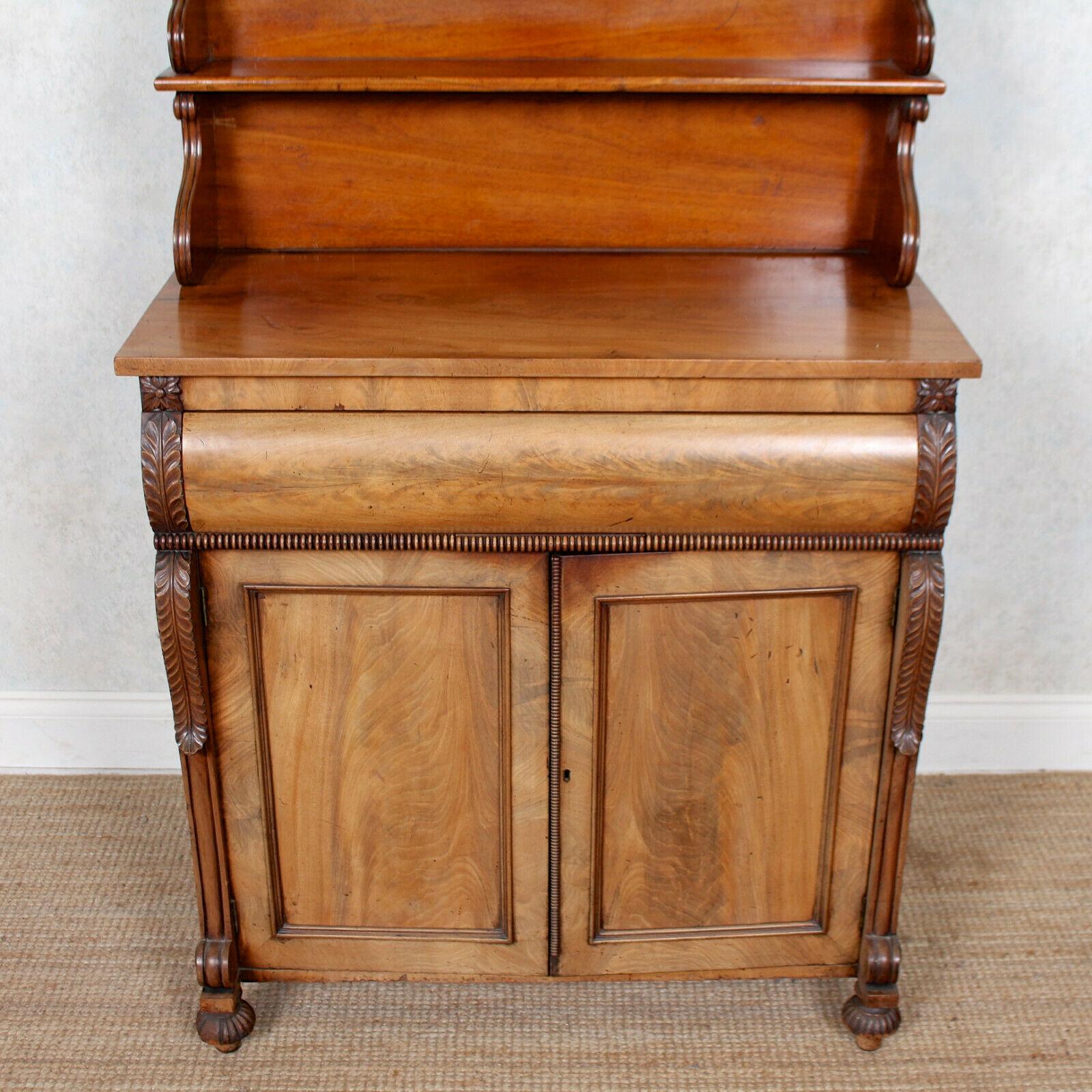 English Chiffonier Sideboard Cabinet Victorian 19th Century Mahogany For Sale 7