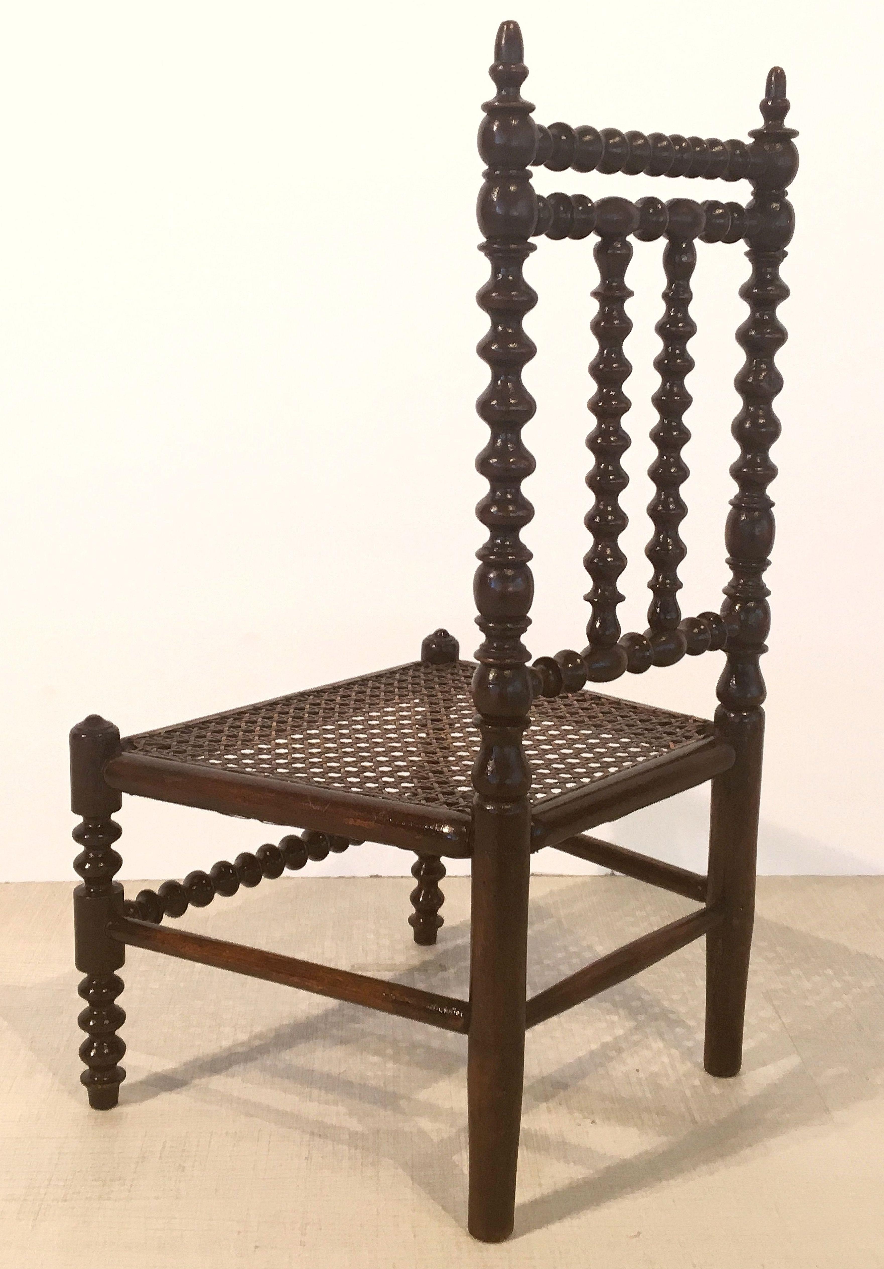 English Child's Caned and Bobbin Turn Chair 1