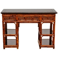 Bureau en bambou de style chinois Chippendale anglais