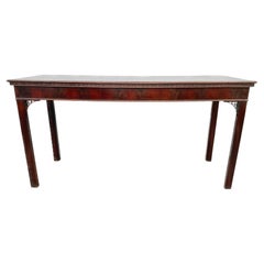 Antique English Chinese Chippendale Mahogany Serving Table