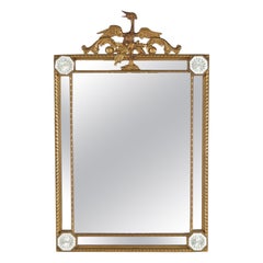 Espejo de pared de madera dorada estilo Chippendale Regency inglés C1920