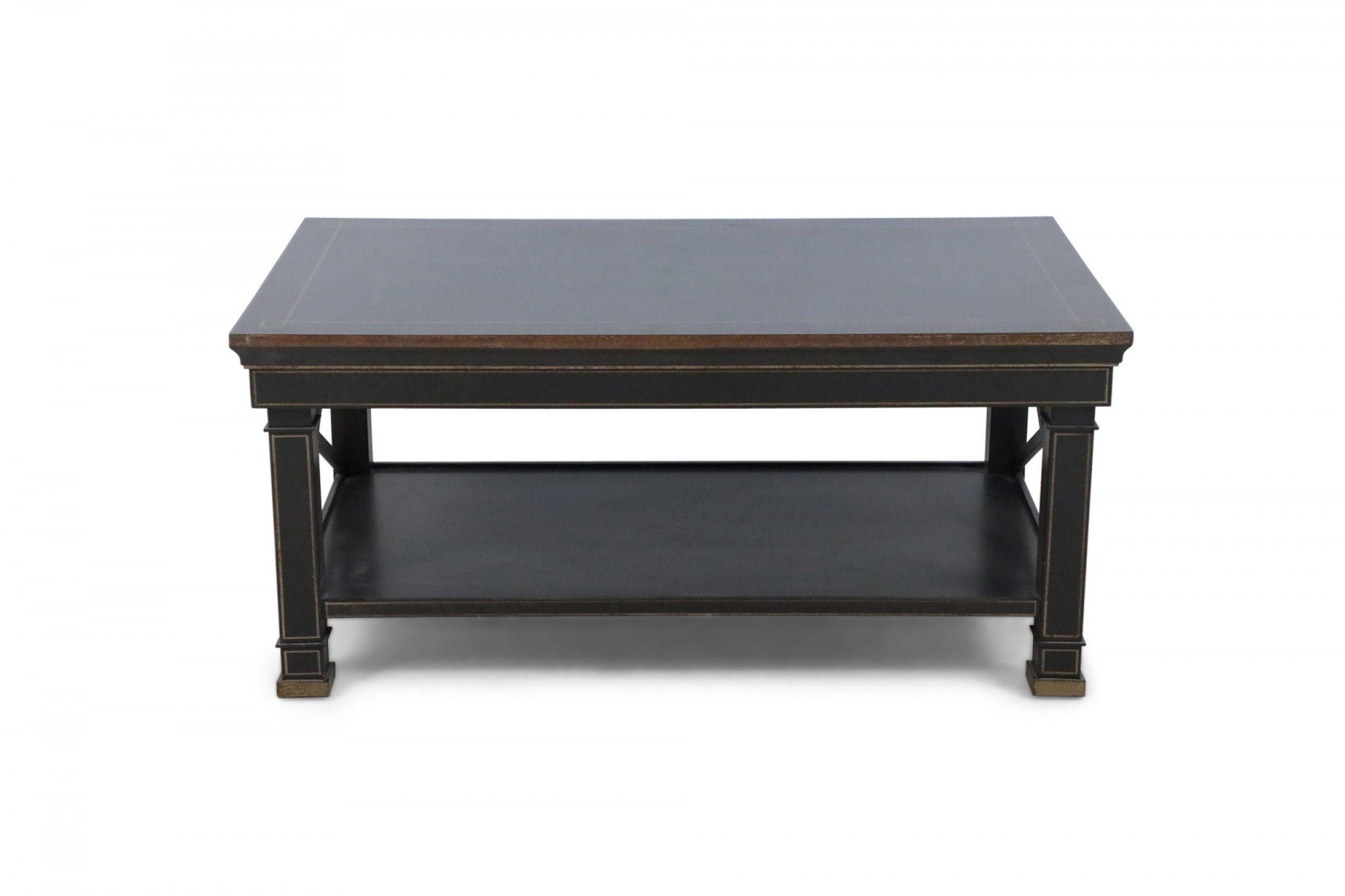 20th Century English Chinese Chippendale Style Wooden Coffee Table For Sale