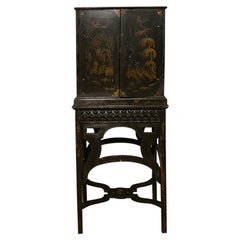 English Chinoiserie Cabinet on Stand