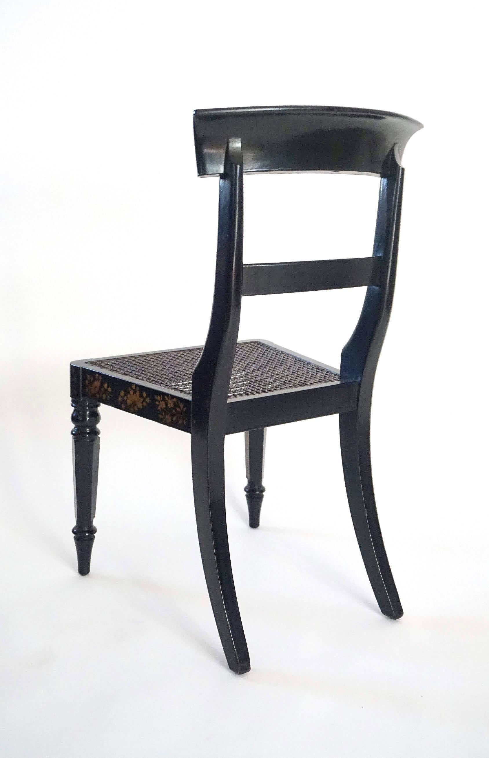 English Chinoiserie Chairs, Ex-Garvan Collection Yale University, circa 1835 For Sale 7