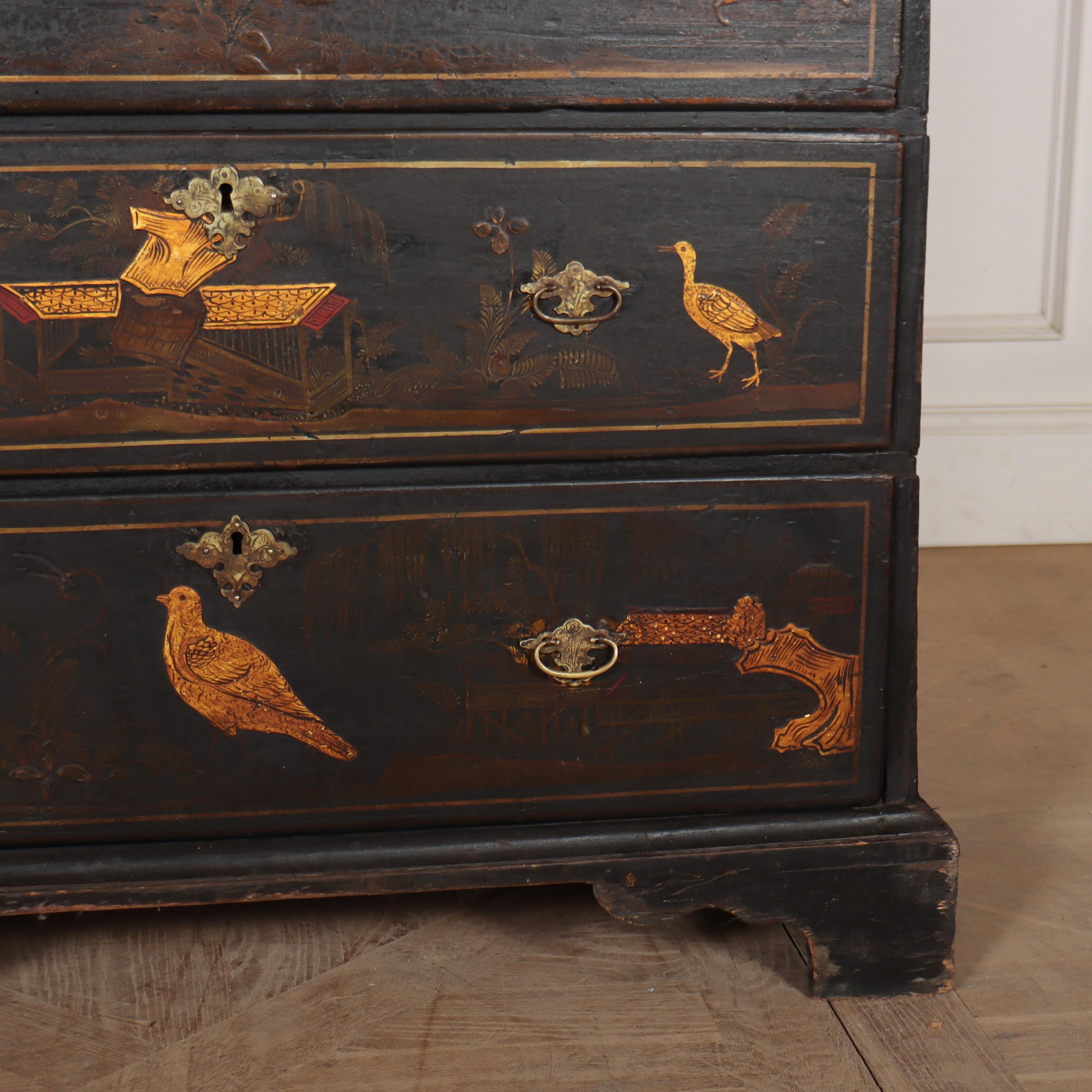 English Chinoiserie Chest of Drawers In Good Condition In Leamington Spa, Warwickshire
