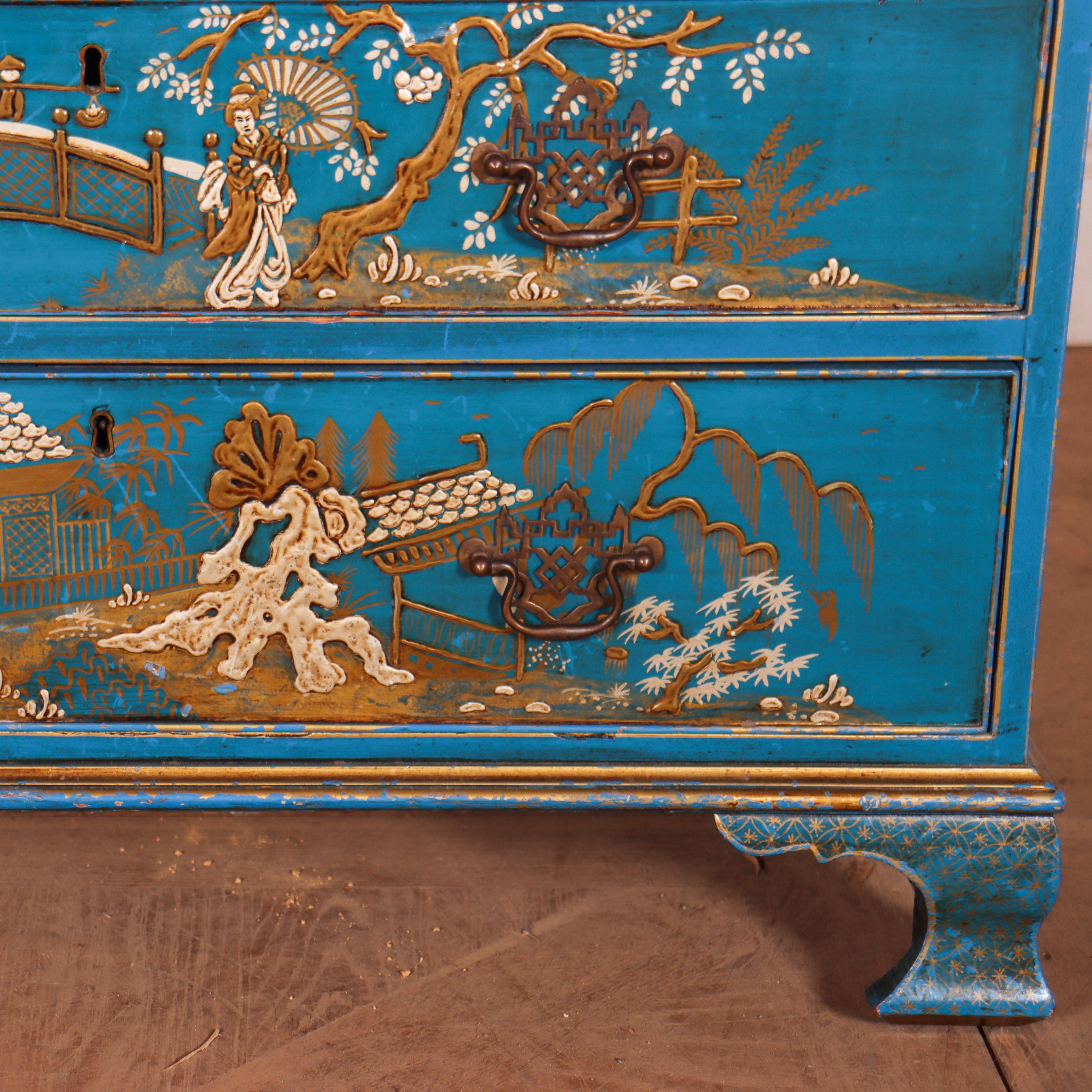 XIX secolo Cassettiera inglese Chinoiserie in vendita