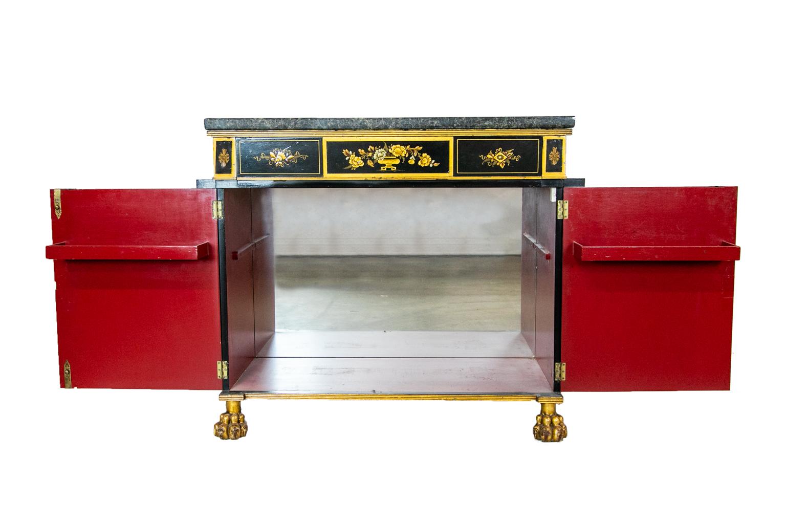 English Chinoiserie Console Cabinet 5