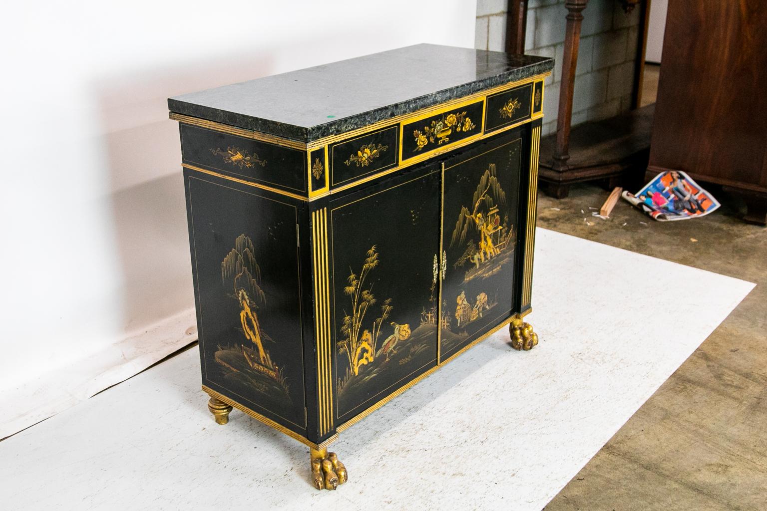 English Chinoiserie Console Cabinet 7