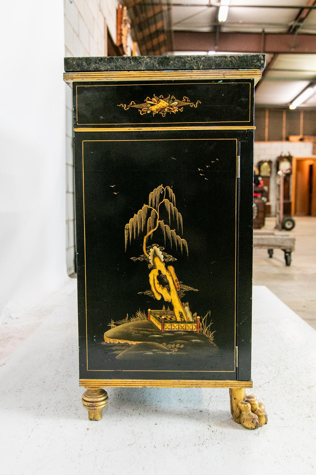 English Chinoiserie Console Cabinet 8
