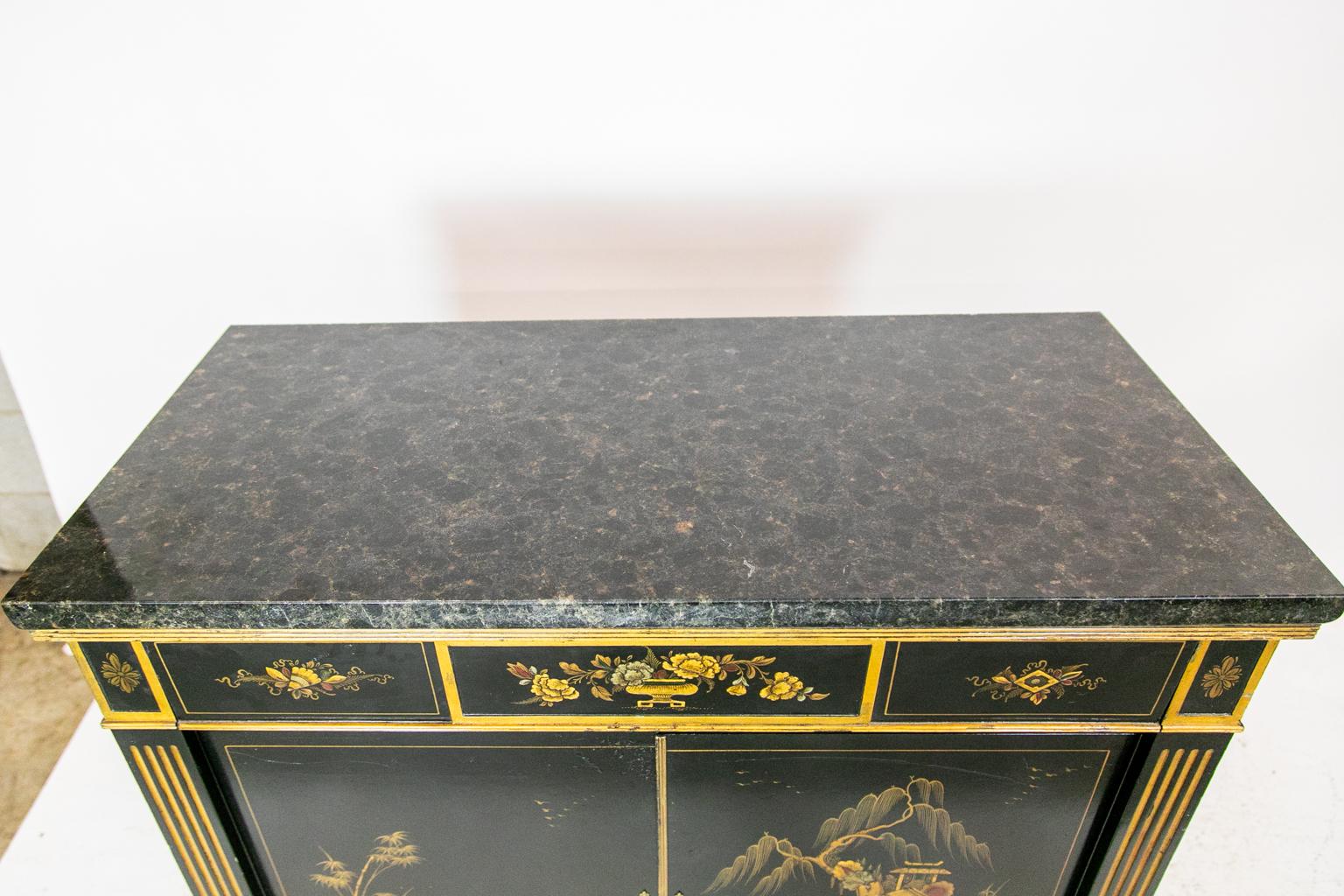 English Chinoiserie Console Cabinet 1