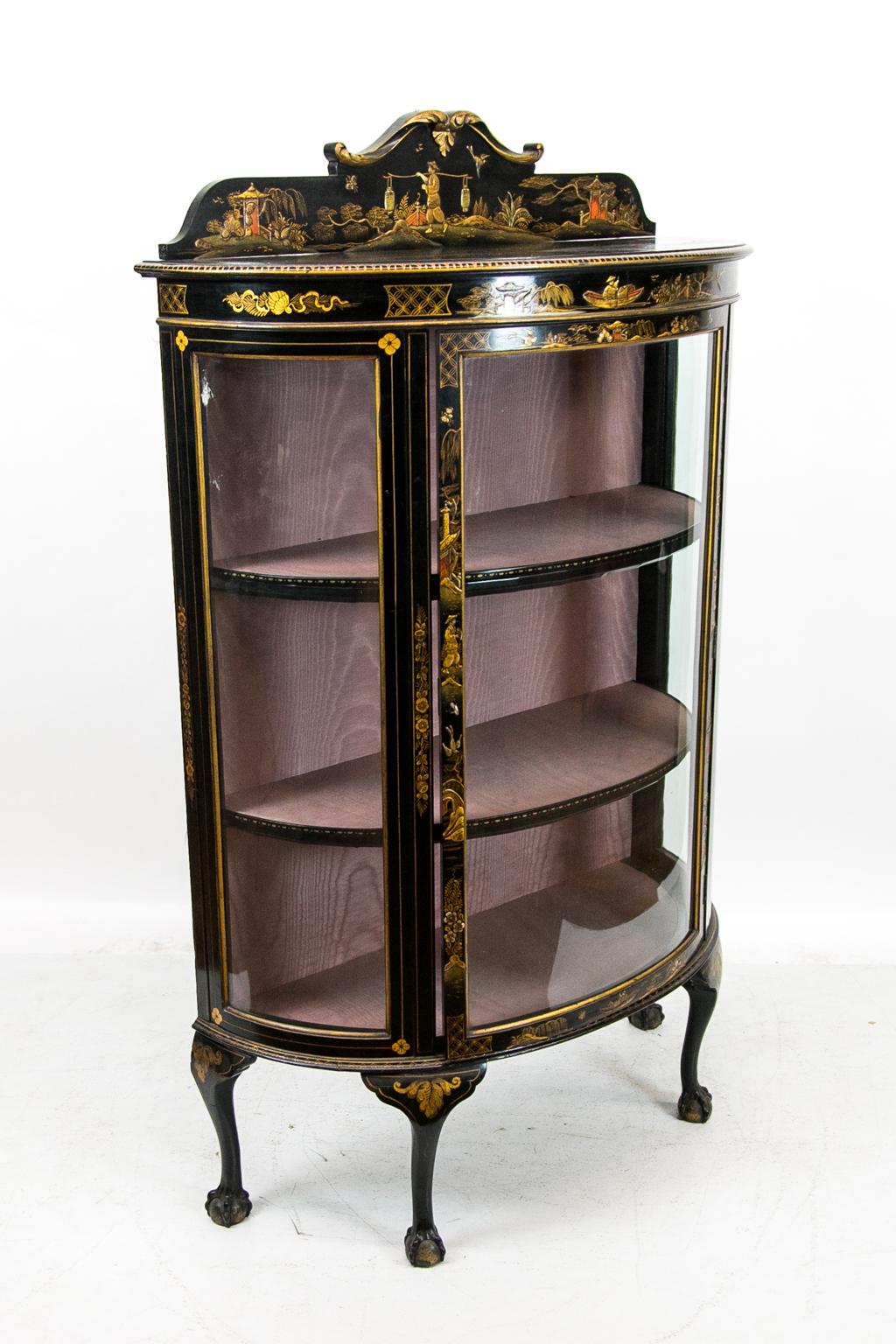  English Chinoiserie Display Case 6