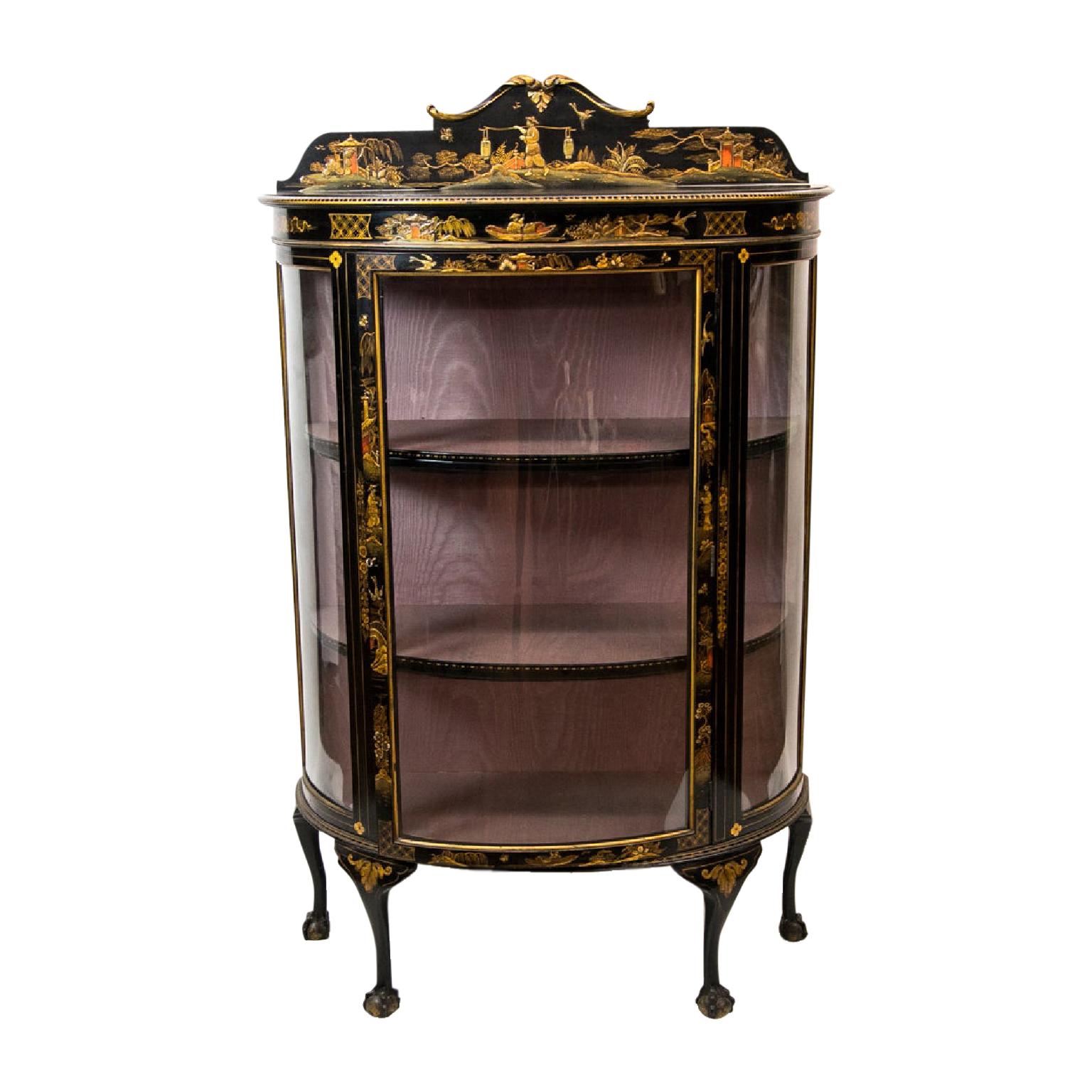  English Chinoiserie Display Case