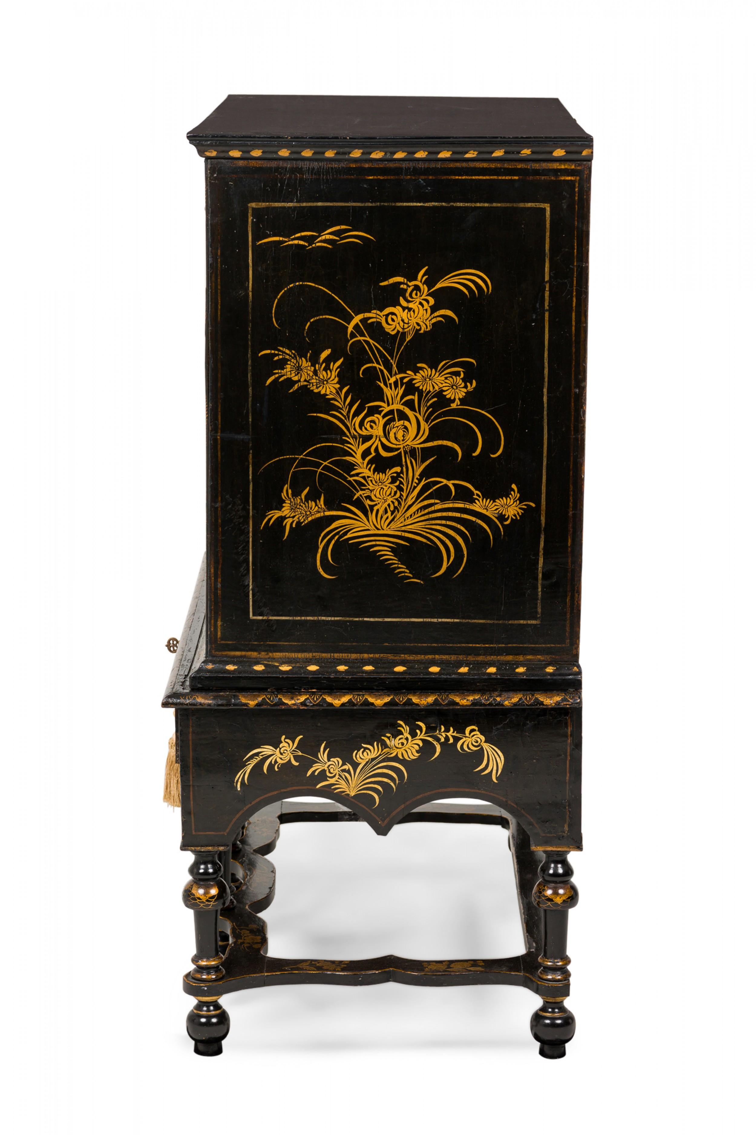 English Chinoiserie Highboy Chest of Drawers For Sale 7