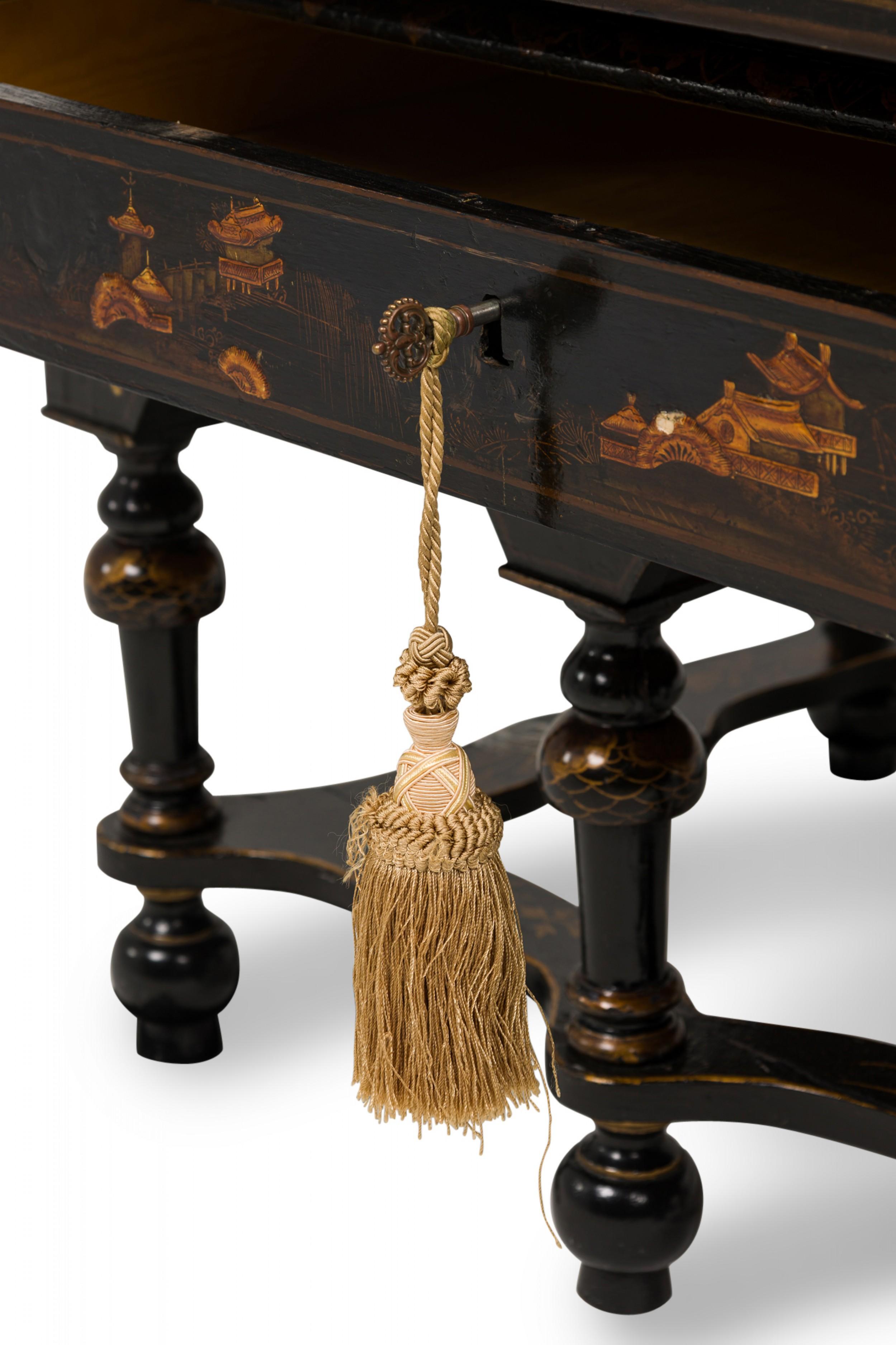 Cassettiera Highboy in stile cineserie inglese in vendita 9
