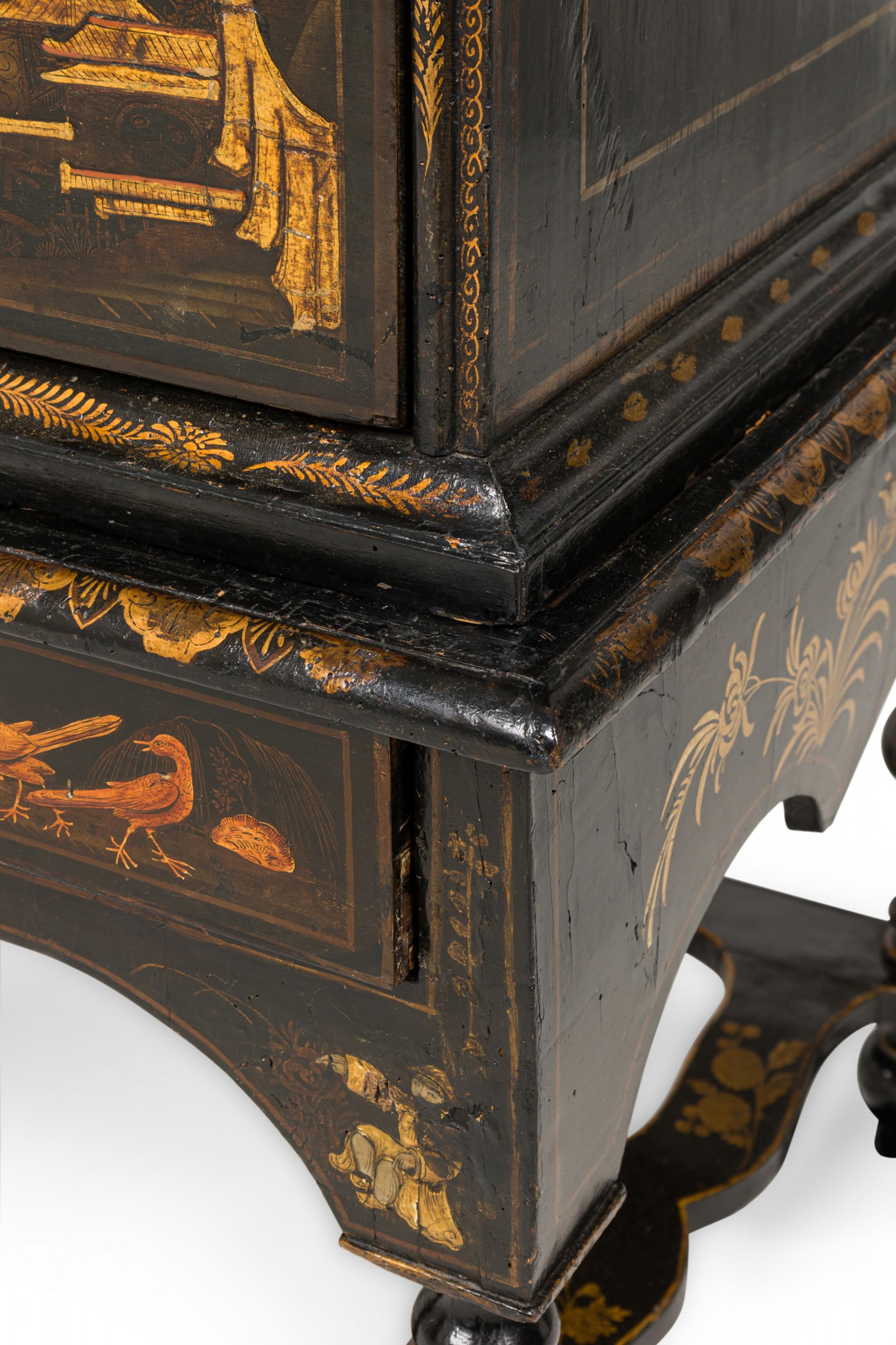 English Chinoiserie Highboy Chest of Drawers For Sale 11