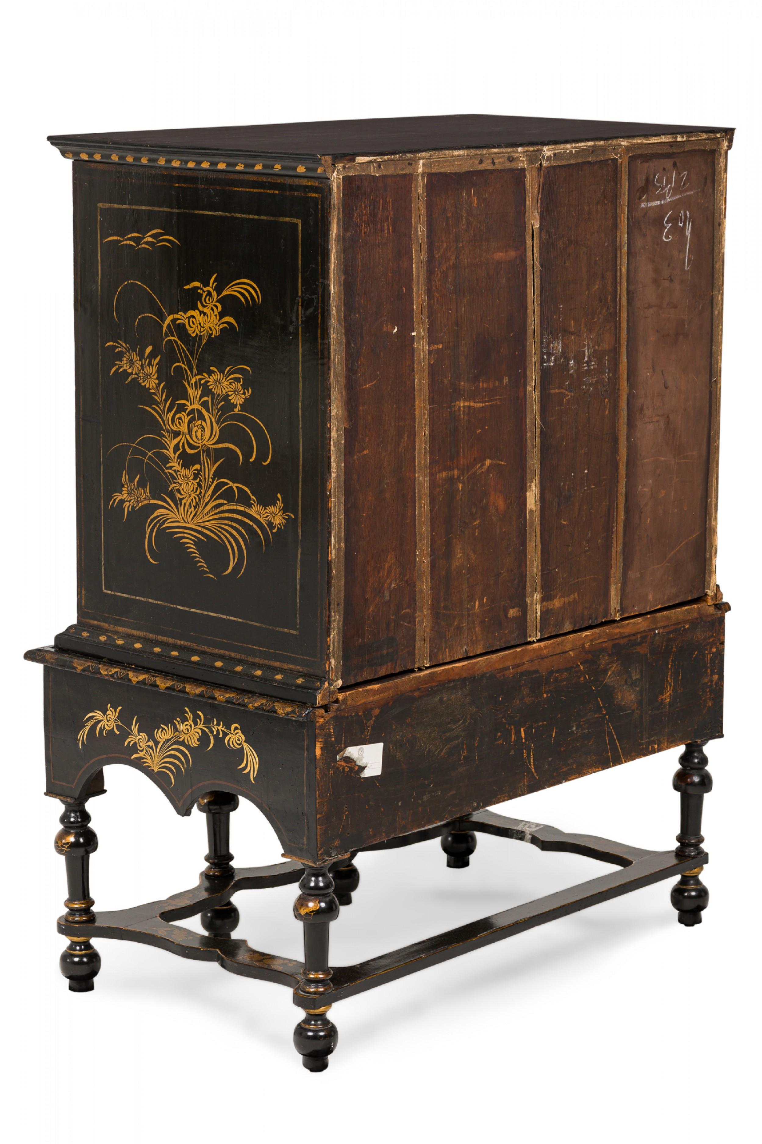 Georgian English Chinoiserie Highboy Chest of Drawers For Sale