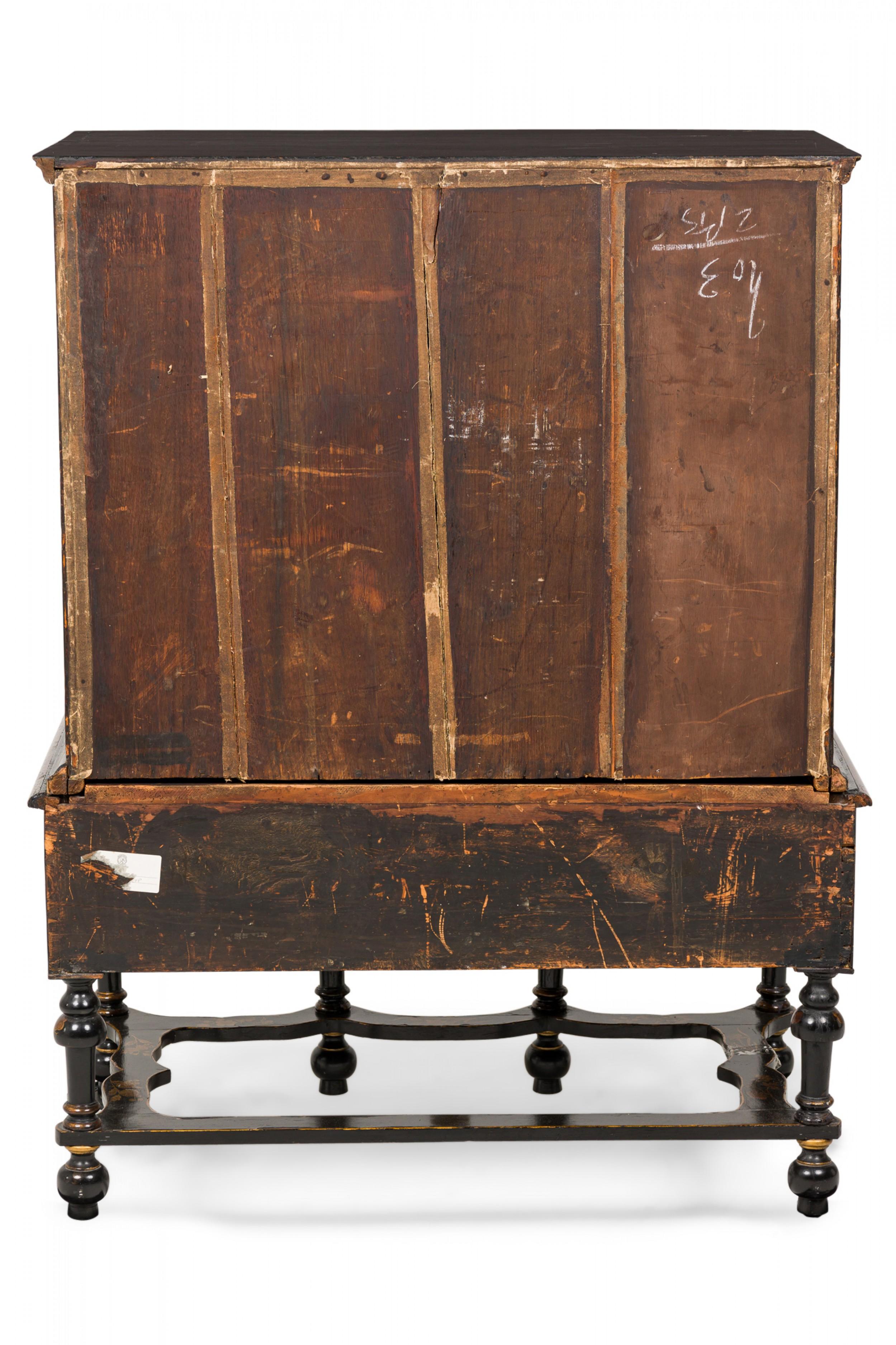 English Chinoiserie Highboy Chest of Drawers In Good Condition For Sale In New York, NY