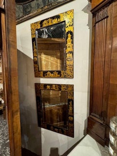 English Chinoiserie Lacquered Mirrors